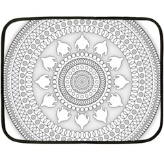 Mandala Ethnic Pattern Fleece Blanket (mini) by Celenk