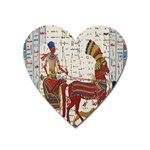 Egyptian Tutunkhamun Pharaoh Design Heart Magnet Front