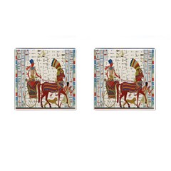 Egyptian Tutunkhamun Pharaoh Design Cufflinks (square) by Celenk