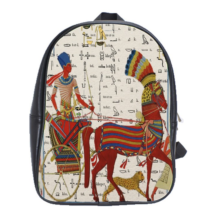 Egyptian Tutunkhamun Pharaoh Design School Bag (Large)