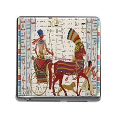 Egyptian Tutunkhamun Pharaoh Design Memory Card Reader (square) by Celenk