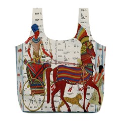 Egyptian Tutunkhamun Pharaoh Design Full Print Recycle Bags (l)  by Celenk