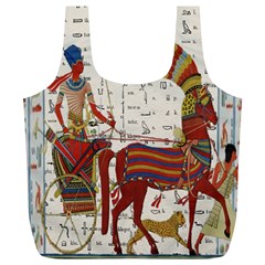 Egyptian Tutunkhamun Pharaoh Design Full Print Recycle Bags (l)  by Celenk