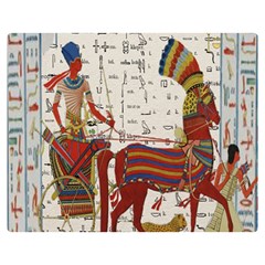 Egyptian Tutunkhamun Pharaoh Design Double Sided Flano Blanket (medium)  by Celenk