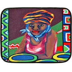 Ethnic Africa Art Work Drawing Fleece Blanket (mini)