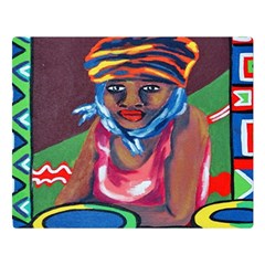 Ethnic Africa Art Work Drawing Double Sided Flano Blanket (large)  by Celenk