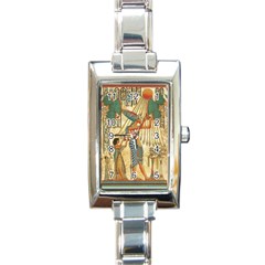 Egyptian Man Sun God Ra Amun Rectangle Italian Charm Watch