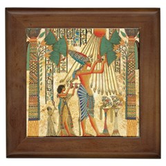 Egyptian Man Sun God Ra Amun Framed Tiles by Celenk