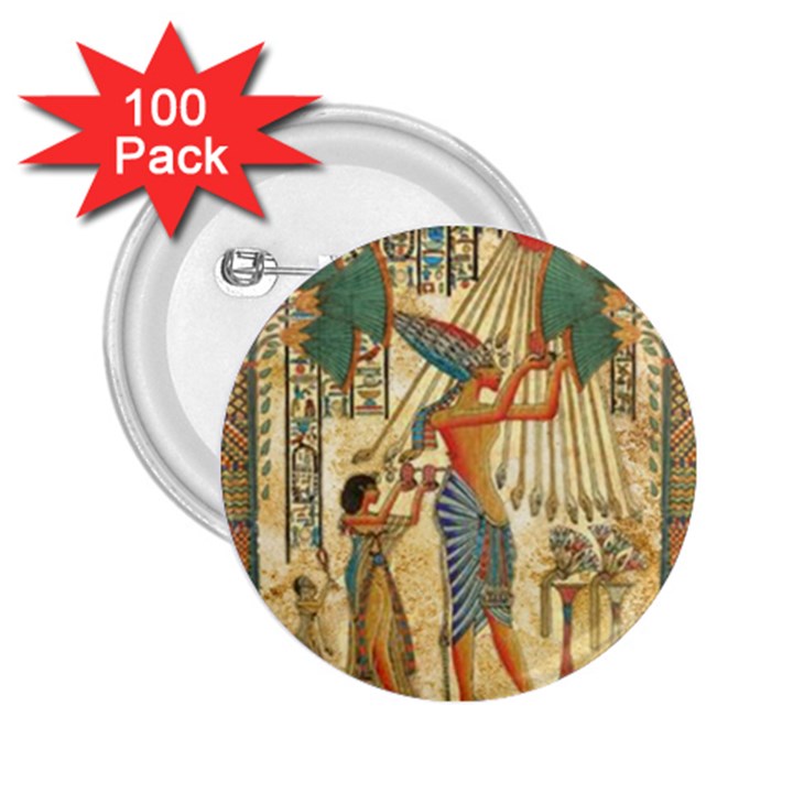 Egyptian Man Sun God Ra Amun 2.25  Buttons (100 pack) 