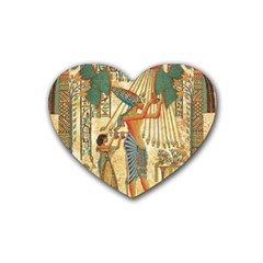 Egyptian Man Sun God Ra Amun Rubber Coaster (Heart) 