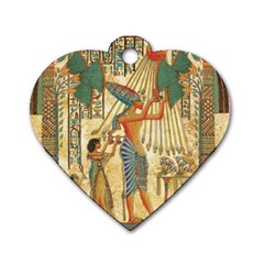 Egyptian Man Sun God Ra Amun Dog Tag Heart (One Side)