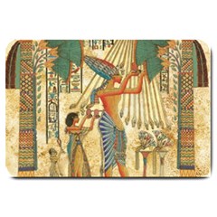 Egyptian Man Sun God Ra Amun Large Doormat  by Celenk