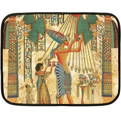 Egyptian Man Sun God Ra Amun Double Sided Fleece Blanket (mini)  by Celenk