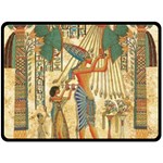 Egyptian Man Sun God Ra Amun Fleece Blanket (Large)  80 x60  Blanket Front