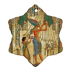 Egyptian Man Sun God Ra Amun Ornament (snowflake) by Celenk