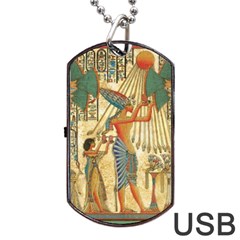 Egyptian Man Sun God Ra Amun Dog Tag Usb Flash (one Side) by Celenk