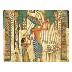 Egyptian Man Sun God Ra Amun Double Sided Flano Blanket (large)  by Celenk