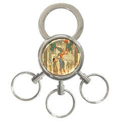 Egyptian Man Sun God Ra Amun 3-ring Key Chains by Celenk