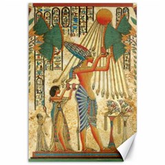 Egyptian Man Sun God Ra Amun Canvas 12  X 18   by Celenk