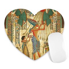 Egyptian Man Sun God Ra Amun Heart Mousepads by Celenk