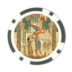 Egyptian Man Sun God Ra Amun Poker Chip Card Guard by Celenk