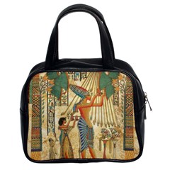 Egyptian Man Sun God Ra Amun Classic Handbags (2 Sides) by Celenk