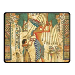 Egyptian Man Sun God Ra Amun Fleece Blanket (small) by Celenk