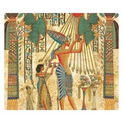 Egyptian Man Sun God Ra Amun Double Sided Flano Blanket (small)  by Celenk