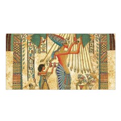 Egyptian Man Sun God Ra Amun Satin Shawl by Celenk