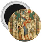 Egyptian Man Sun God Ra Amun 3  Magnets Front