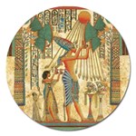 Egyptian Man Sun God Ra Amun Magnet 5  (Round) Front