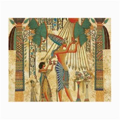 Egyptian Man Sun God Ra Amun Small Glasses Cloth (2-side) by Celenk