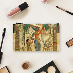 Egyptian Man Sun God Ra Amun Cosmetic Bag (small)  by Celenk