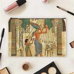 Egyptian Man Sun God Ra Amun Cosmetic Bag (large)  by Celenk