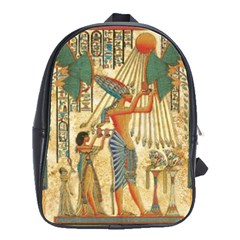 Egyptian Man Sun God Ra Amun School Bag (large) by Celenk