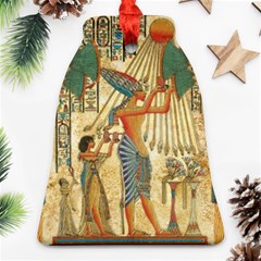 Egyptian Man Sun God Ra Amun Bell Ornament (two Sides) by Celenk