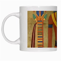 Egyptian Tutunkhamun Pharaoh Design White Mugs by Celenk