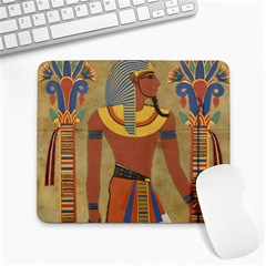 Egyptian Tutunkhamun Pharaoh Design Large Mousepads by Celenk