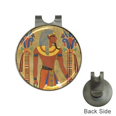 Egyptian Tutunkhamun Pharaoh Design Hat Clips With Golf Markers by Celenk