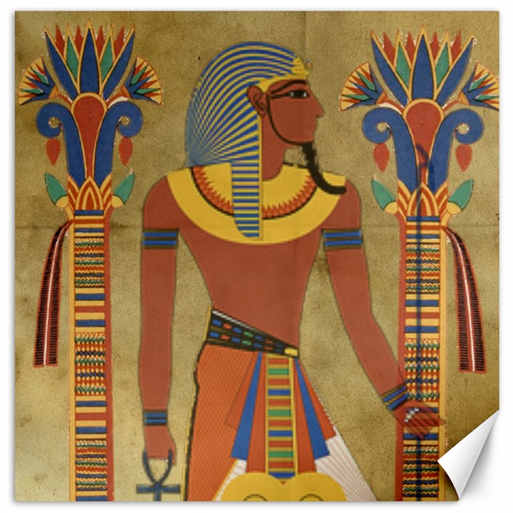 Egyptian Tutunkhamun Pharaoh Design Canvas 16  x 16  