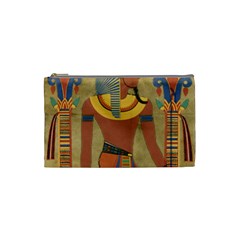 Egyptian Tutunkhamun Pharaoh Design Cosmetic Bag (small)  by Celenk