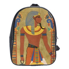 Egyptian Tutunkhamun Pharaoh Design School Bag (large) by Celenk