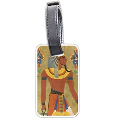 Egyptian Tutunkhamun Pharaoh Design Luggage Tags (one Side)  by Celenk