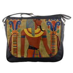 Egyptian Tutunkhamun Pharaoh Design Messenger Bags by Celenk