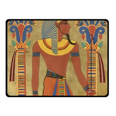 Egyptian Tutunkhamun Pharaoh Design Double Sided Fleece Blanket (small)  by Celenk