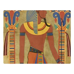 Egyptian Tutunkhamun Pharaoh Design Double Sided Flano Blanket (large)  by Celenk