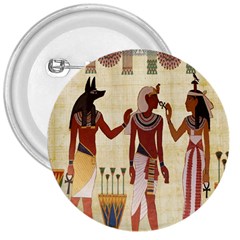 Egyptian Design Man Woman Priest 3  Buttons by Celenk