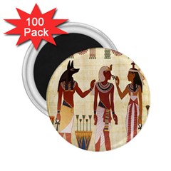 Egyptian Design Man Woman Priest 2 25  Magnets (100 Pack)  by Celenk