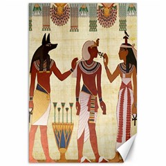 Egyptian Design Man Woman Priest Canvas 20  X 30   by Celenk