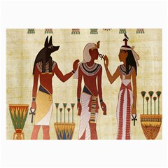 Egyptian Design Man Woman Priest Large Glasses Cloth by Celenk